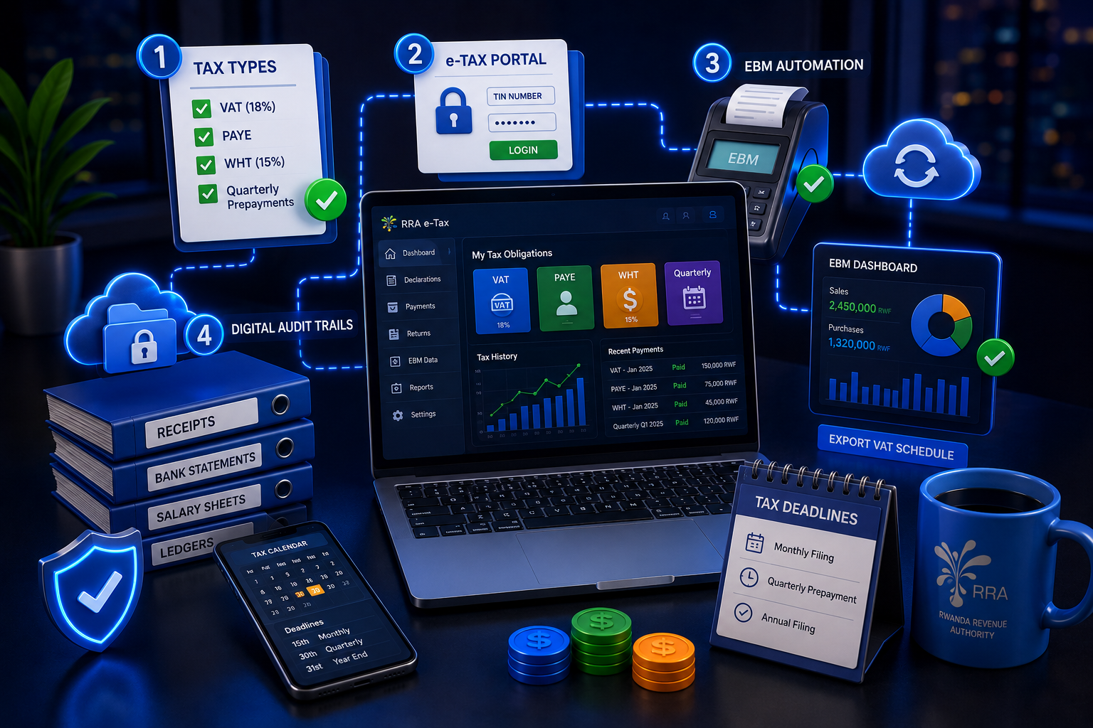 How Rwandan SMEs Can File RRA Taxes Without an Accountant